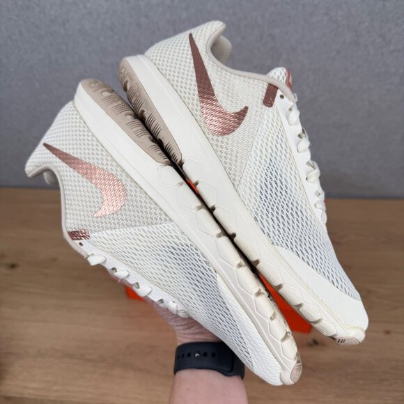 Nike Womens Flex Experience RN 6 Running Shoes Size 11 Sail Metallic Rose Gold - Picture 5 of 13
